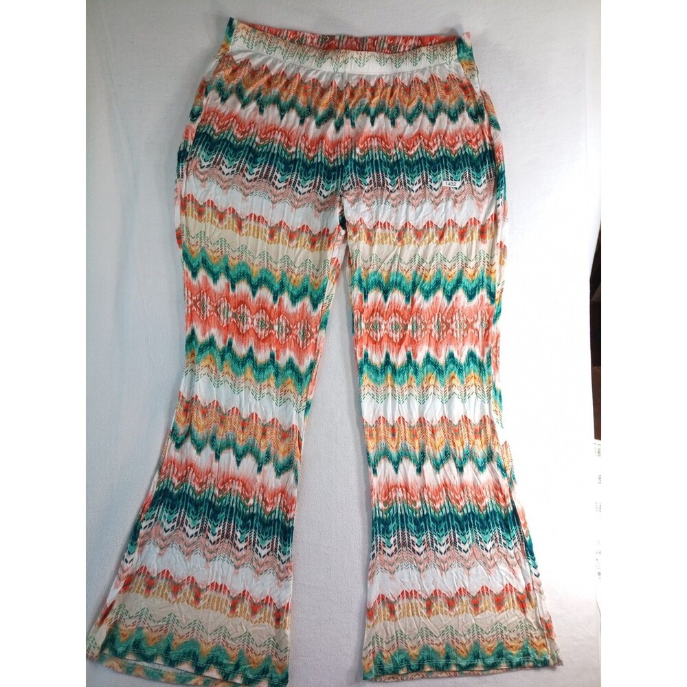 Cato Woman Pants Womens 18/20W Boho Wide Leg Stretch Tribal Lounge (P)